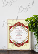 Load image into Gallery viewer, The Classic Nikah Certificate with Customized Name &amp; Arabic Ayat | NC-143
