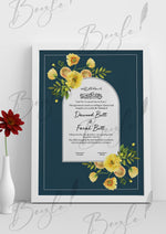 Load image into Gallery viewer, Nikkah Certificate with Dark Blue Attractive Design | NC-095
