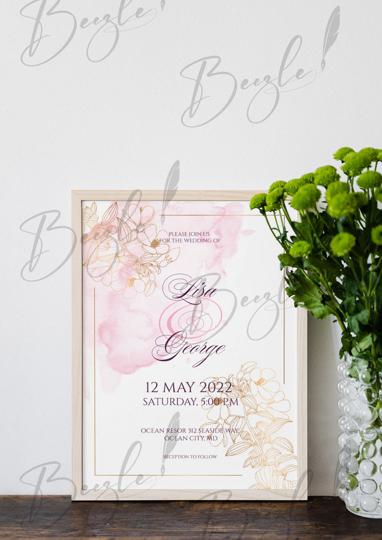 Invitation Nikah Certificate With Customized Name | NF-019