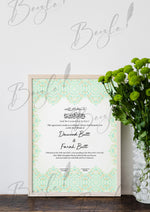 Load image into Gallery viewer, Nikah Certificate With Beautiful Qurani Qoute &amp; Name |  NC-060
