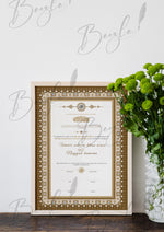 Load image into Gallery viewer, Premium Nikah Certificate With Brown Attractive Design | NC-062
