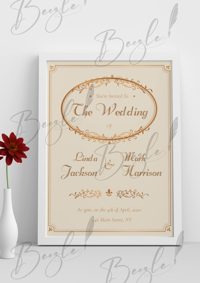 Invited Wedding Nikah Frame | NF-018