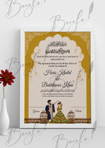 Load image into Gallery viewer, Customized Nikah Certificate With Beautiful Name and Classic Print | NC-126
