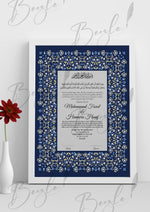 Load image into Gallery viewer, Premium Nikah Certificate With Blue Classic Design | NC-018
