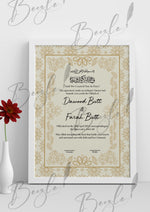 Load image into Gallery viewer, Customized Nikah Certificate With Classic Print | NC-133
