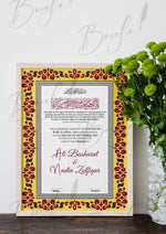 Load image into Gallery viewer, Nikah Certificate With Combination of Yellow and Maroon | NC-088
