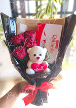 Load image into Gallery viewer, Teddy &amp; Roses Raffaello Bouquet | BCG-038
