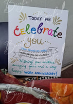 Load image into Gallery viewer, Work Anniversary Gift Basket | GB-029
